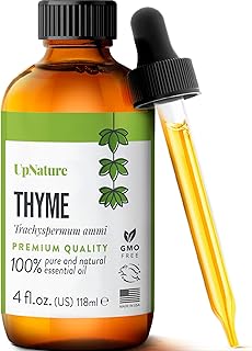 Thym essential oil - relieves throat ailments - pure, unrefined, GMO -free - antiseptic and antibacterial - prevents yeast infections - treats stomach pain - with dropper (4 OZ). By up Nature.. Shop with purpose at DIAYTAR NIGERIA, where diverse selection meets budget-friendly nationwide delivery.