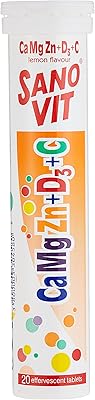 Sano-Vit Camgyzn + Vitamin D3 + Vitamin C Lemon Flavor, 20 tablets.. Your e-commerce hub for everything — DIAYTAR Nigeria has you covered.