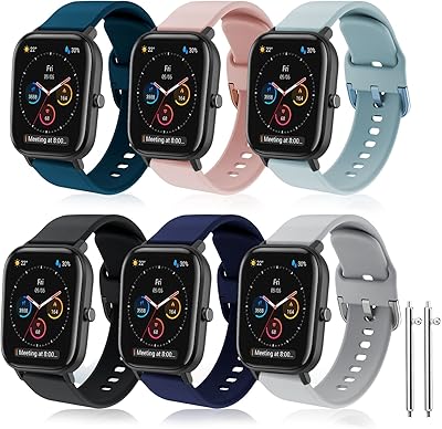 Silicone spare sports watch strap 20 mm Compatible with Amazfit Gtr 42 mm XBT, compatible with Amazfit GTS/GTS 2/2 Mini/2e/Amazfit Bip/Amazfit Bip Lite/Amazfit Gtr 42 mm.. Experience hassle-free shopping with DIAYTAR NIGERIA's user-friendly platform and prompt delivery service.