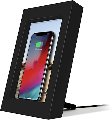 Twelve South Powerpick | Photo frame support with Qi 10 W charger integrated for iPhone/Smartphones for wireless loading (black).. DIAYTAR NIGERIA: Your trusted marketplace that combines variety, affordability and reliable shipping.