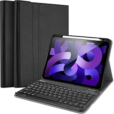 Procisse keyboard case for iPad Air 5/4, 10.9 inch ipad 2022 2020 with Wireless Magnetic Wireless Keyboard for 10.9 inch 5th and 4th generation Air - Black Air - Black.. Buy better with DIAYTAR Nigeria — the ultimate e-commerce platform in Nigeria.