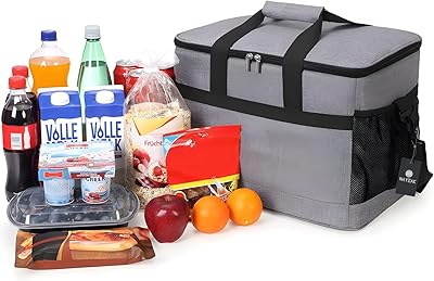 Nyzak 30 L isothermal bag (40 cans) Flexible portable cooler, waterproof isothermal bag, large cooler for travel, beach, picnic, campsite, shopping, gray.. Affordable luxury and fast service — only on DIAYTAR Nigeria.
