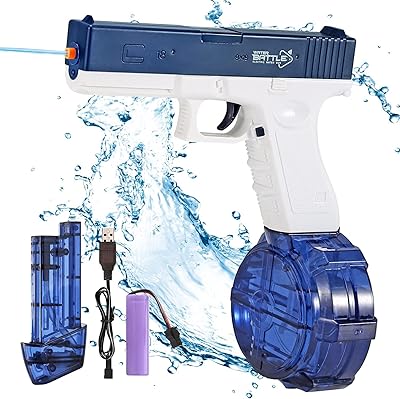 Electric water guns for children, automatic spraying pistols for boys [400+ shots], water gun, water pistol for children and adults in summer, swimming pool, beach, children's party (Blue Glock).. Discover why thousands choose DIAYTAR NIGERIA for affordable products delivered in less than a week.