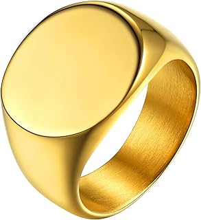 Goldchic Jewelry Personalized Rings for Men/Women, Square letter/Oval in daring stainless steel/Initial gecko ring English old black/silver/gold, with gift box (size 7-13).. Shop without boundaries at DIAYTAR NIGERIA, offering affordable products with convenient delivery times.
