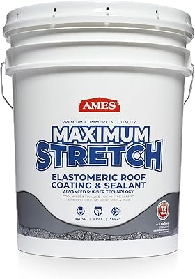 MAXIME STRETCH SOUNDS - Waterproof sealing membrane - Perfect for roofing, repairs, concrete, EPDM and wood - liquid rubber seal - up to 650 % elastic - made in the United States, white, 4.6 Gallons (1).. DIAYTAR NIGERIA delivers affordability and convenience with every purchase, shipped within the week.
