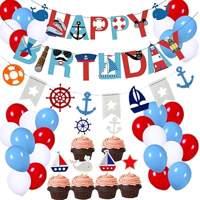 77 Pieces Nautical Party Supplies Nautical Festival Decorations For Boys Banner Happy Nautical Marine Birthday With Nautical Cake Banne.. Experience the DIAYTAR difference with our vast product selection and delivery within 5-8 days.