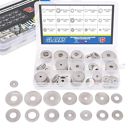 Glarex 175 pieces 304 Large Rings with stainless steel flap - M3, M4, M5, M6, M8, M10, M12.. The best online shopping experience in Nigeria — DIAYTAR delivers it all.