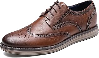 Missio formal shoes for men, formal shoes with real leather laces for men, intelligent relaxed shoes for business and office (color: brown, size: 43).. DIAYTAR NIGERIA: Your affordable gateway to thousands of products delivered within a week.