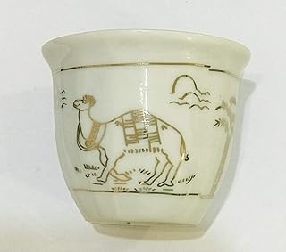 Arabic coffee cup with camel image, 30 cm, 12 pieces.. DIAYTAR NIGERIA brings satisfaction with every purchase through affordable prices and prompt shipping.