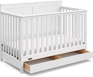 Convertible bed for toddler Graco Hadley 5 in 1 with drawer (white)-Greenguard Gold certified, bed with drawers, full-size storage drawer, turns into a bed for toddler, rest bed and double bed.. Shop with purpose at DIAYTAR NIGERIA and receive your purchases at unbeatable prices within the week.