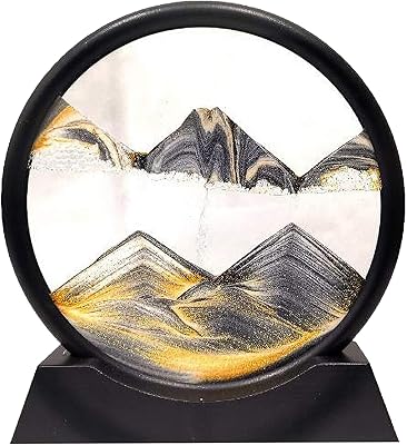 The White Shop Circular 3D Glass Table with Shawful and moving sand.. DIAYTAR NIGERIA: Transforming how Nigerians shop with our vast selection and nationwide delivery.