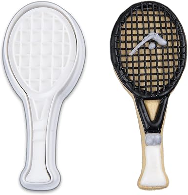 Head cut in the form of a mostop tennis racket with stamps, 3D sports cookie cutter, cake decoration tools and birthday gifts.. Your comprehensive marketplace awaits at DIAYTAR NIGERIA with affordable prices and reliable delivery times.