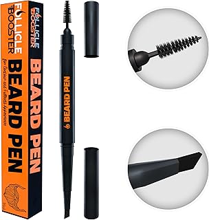 Beard pen - Black - Pen styling with brush - water and sweat resistant, long -term solution, natural finish - covers areas of facial hair like a pro.. DIAYTAR NIGERIA: Connecting Nigerians with affordable products through our expansive e-commerce platform.