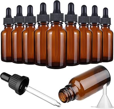 AGIODA droppage bottle, package of 10 10 ml amber bottles with glass droppings in glass and funnel for essential oils and chemicals for chemistry laboratory, cologne and perfumes.. DIAYTAR NIGERIA brings the market to your fingertips with affordable prices and swift delivery services.