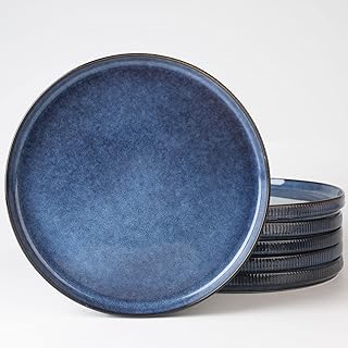Set of 6 Famlay 10 "flat plates, scratches resistant, sandstone cutlery, rustic and modern service plates, nebulous blue.. Embrace a new era of online shopping with DIAYTAR NIGERIA's extensive range and budget-friendly prices.