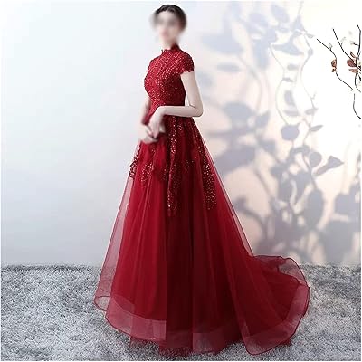 YEBDD toast spring and summer married wedding engagement dress wine return to the door evening dress woman (color: c, size: xl code).. DIAYTAR NIGERIA: The marketplace that brings affordable products to every Nigerian home in under 8 days.