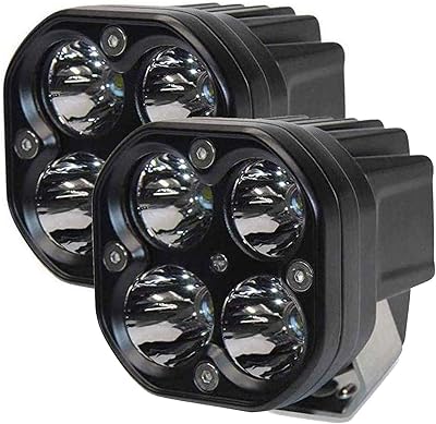 Faux fog lights with 4 Extremely bright LED EX40WF2 for motorcycles, cars, SUV (40W, white light, 2 rooms).. Shop with confidence at DIAYTAR NIGERIA, where affordability meets reliability in less than 8 days.