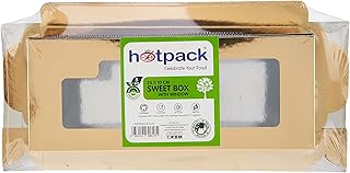 Hot Pack disposable candy box, aluminum party gift/golden window 25x10cm, 5 rooms.. DIAYTAR NIGERIA transforms dreams into deliveries with our affordable prices and 5-8 day shipping.