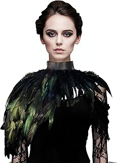 Gothic scarf collar in real black feathers.. DIAYTAR NIGERIA delivers what you want at prices you'll love, all within 5-8 days nationwide.