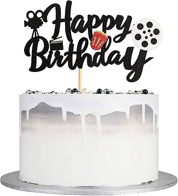 Bloomomoon Happy Birthday Film Film Pop-Corn Cake Night Scene Video Recording Birthday Party Supply for Kids Boys Girls.. DIAYTAR NIGERIA revolutionizes e-commerce with our affordable prices and dependable delivery timeframes.