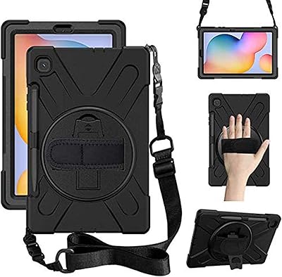 Protective cover for Samsung Galaxy Tab S6 Lite 2022 SM-P613/P619 Herize SM-P610/P615 With Porte-Stylo | Shock resistant protective cover with support strap for tab s6 lite 10.4 inch.. DIAYTAR NIGERIA: Bridging the gap between consumers and quality products with affordable nationwide shipping.