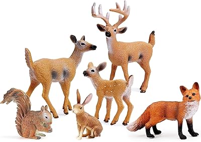The White Shop 6 Pieces Forest animals figurines, realistic miniature animal model, landscape decoration rabbit rabbit.. DIAYTAR NIGERIA delivers on every promise with our affordable prices and nationwide delivery service.
