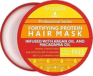 Fortifying protein capillary mask and deep after -effects Arvazalia with argan oil and macadamia oil - hair restoration treatment for damaged, brittle or sparse hair.. DIAYTAR NIGERIA connects you with thousands of products at competitive prices, delivered within a week.