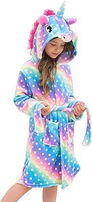 Sweet hooded bathrobe with unicorn unicorn doctor, dot night clothes - unicorn gifts for girls.. DIAYTAR NIGERIA: Your partner in affordable online shopping with dependable delivery within 8 days.