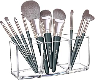 Aurete-Makeup brushes support with 3 locations in transparent acrylic display for eyeliner.. DIAYTAR NIGERIA delivers what you want at prices you'll love, all within 5-8 days nationwide.