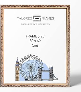 Gold Vienna Color Design Cadres Size 80 x 60 cm | Simple photo frame of ancient country style | Wall suspension type | Photo frame without support.. Shop with confidence at DIAYTAR NIGERIA, enjoying competitive prices and delivery within 8 days.