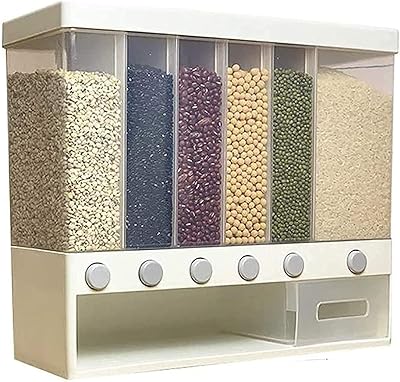 Wall distributor of dry food, rice grain storage box, large storage containers of space -saving grains for cereals, rice, nuts, candy, coffee beans, snacks, cereals.. DIAYTAR NIGERIA: Where affordability meets variety, with thousands of products delivered in less than 8 days.