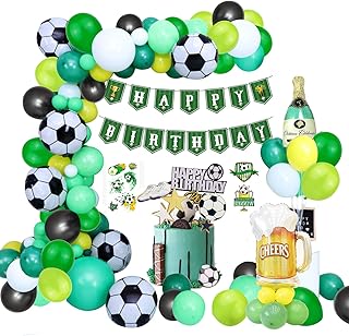 Football birthday festive decorations for boys banner happy birthday balloons in leaf.. DIAYTAR NIGERIA delivers on our promise of variety, affordability, and prompt nationwide service.
