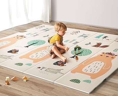 Oanlaw foldable game carpet for baby, extra large waterproof game mat for babies, toddlers and time on the belly, baby foam floor mats with travel bag, interior and outdoor use (71 "x 79").. DIAYTAR NIGERIA connects you with what you need at prices you'll love, delivered within 8 days.