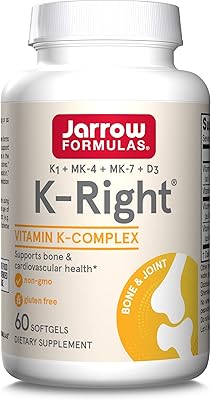 Supplement Jarrow Formulas K-Right Bone and Cardiovascular Health-contains vitamin D3 and three forms of vitamin K, including portions of MK-7-60 (the packaging may vary).. Your trusted shopping companion, DIAYTAR NIGERIA delivers affordable solutions in just 5-8 days.