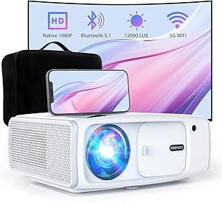VIBFOX portable projector with WiFi and Bluetooth - Original outdoor projector 1080p 9500lux, UHD 400 ANSI Lumens film projector with case, 4K support and zoom, compatible with Mobile/PC/DVD/PS5.. Enjoy a hassle-free shopping experience with DIAYTAR Nigeria, where products are categorized for your convenience and delivery is always on time.