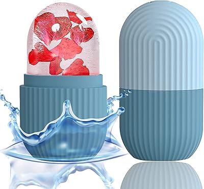 Facial beauty massage ice roller, face -toe roller roll, skin care tools for eye wrinkles and pockets of acne pockets (blue).. Discover a new way to shop with DIAYTAR NIGERIA's comprehensive marketplace and quick delivery options.
