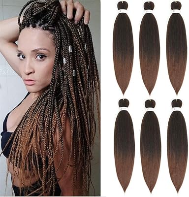 Wigenius braided hair pre-stretched brown shaded 26 inches 6 packets/batch of EZ braids in professional synthetic fibers yaki texture braided hair without knots (t30).. DIAYTAR NIGERIA brings affordable shopping to every Nigerian home with delivery in just 5-8 days.