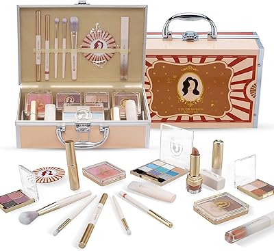 Color Nymph Teen Color Makeup Kits for Teenage girls with the retro style train case included palette of eyeshadows with bronzing cheeks lipstick mirror brushes.. Experience shopping satisfaction with DIAYTAR NIGERIA's vast selection and nationwide delivery service.
