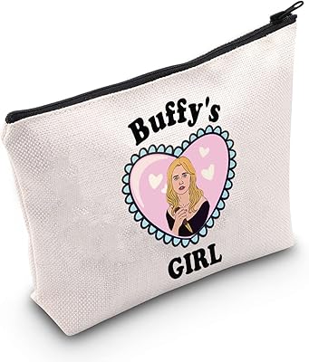 Gift inspired by Buffy Vampire Buffy's Girl Cosmetic Bag gift from Buffy fans, broken white, large, Buffy's Girl UK bag.. DIAYTAR NIGERIA revolutionizes online shopping with competitive prices and reliable 5-8 day delivery.