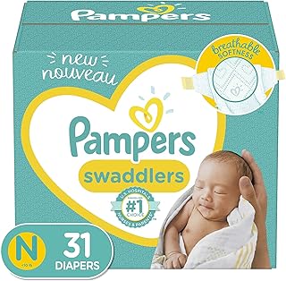 Layers for newborns/size 0 (<10 lb), 31 pieces - disposable layers swaddle pampers, giant package (the packaging may vary).. DIAYTAR NIGERIA: Where every shopping need is met with affordable prices and timely delivery.