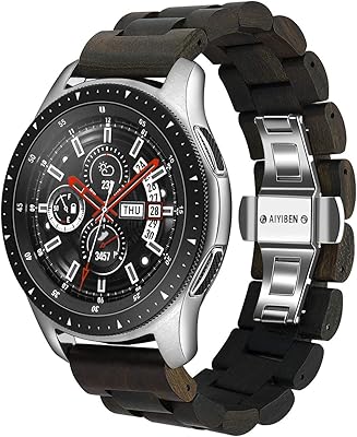 22 mm wooden watch bracelet for Samsung Galaxy, Wooden Watches and Stainless Steel Replacement Bracelet of 46 mm for Gear S3.. Experience shopping freedom with DIAYTAR NIGERIA's vast selection and dependable nationwide shipping.