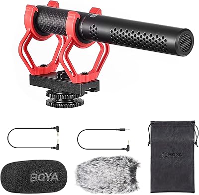 BOYA by-BM2040 Camera microphone with antichococure support, professional external microphone for digital reflex cameras, smartphones, super cardioid camcopes for video recording, interviews, youtube.. DIAYTAR NIGERIA: Where every search yields affordable results delivered promptly to your door.
