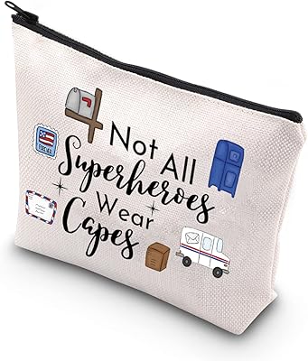 Fotap Mail Lady Gift All superheroes do not wear CAPES Mailman Mail Carrier, Makeup kit, White, Wear CAPES Mail LADY-UK.. Shop smarter, not harder with DIAYTAR NIGERIA - thousands of products at your fingertips with affordable delivery.