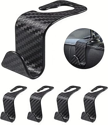 Car seat holder hook of 4 carbon fiber hooks for wallet for wallet.. Unlock a world of affordable products with DIAYTAR NIGERIA's expansive e-commerce platform.