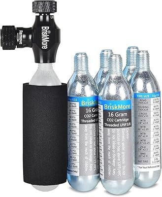 Briskmore CO2 inflation kits with 5 16 g cartridges for tires.. Say goodbye to limited options and long shipping times. DIAYTAR Nigeria delivers variety, quality, and affordability straight to your door.