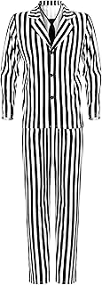 Halloween costume with black and white stripes for men, character of horror comic strip character, frightening vertical cosplay costume.. Shop with purpose at DIAYTAR NIGERIA, where your money goes further and delivery is always prompt.