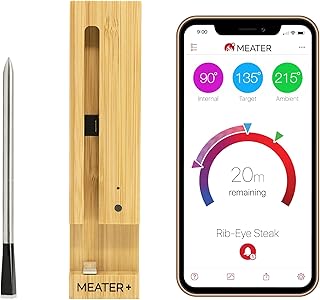 Meter more | smart meat thermometer with Bluetooth | 50 m wireless range | For oven, barbecue, kitchen, barbecue, smoker, roasting.. DIAYTAR NIGERIA: Where every shopping need is met with affordable prices and timely delivery.