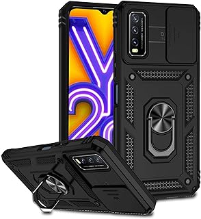 Robust Abhole protective case with annular crutch and sliding camera cover for vivo y20, black.. DIAYTAR NIGERIA delivers on our promise of extensive selection and budget-friendly nationwide shipping.