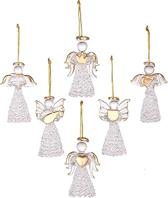 Sea team Small transparent glass decorations for Christmas tree decoration, 60 mm/2.36 inches, set of 12 pieces (gold).. From kitchen tools to phones — DIAYTAR Nigeria ships it all in a week.