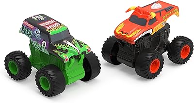Monster Jam Trucks, Package of 2 official monster trucks Griff Digger and El Toro Loco Clip & Flip, children's toy on scale 1:43 for boys.. DIAYTAR NIGERIA: Empowering Nigerians with access to affordable products and reliable 5-8 day delivery.